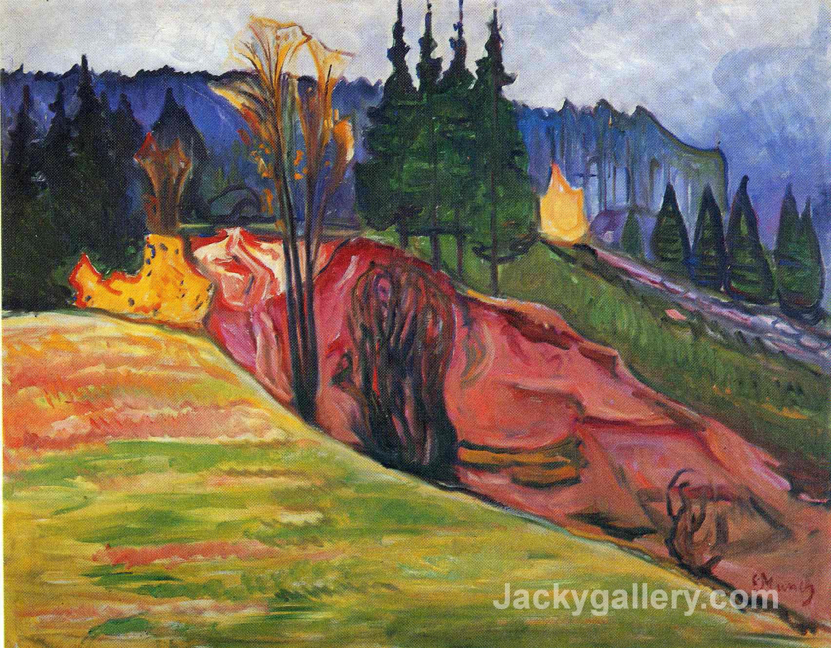From Thuringewald by Edvard Munch paintings reproduction